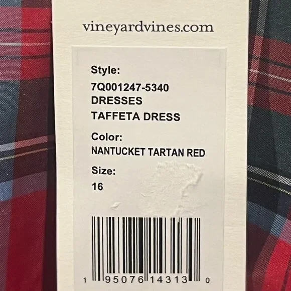 Vineyard Vines Girls' Nantucket Tartan Taffeta Dress (Size 16) - Picture 14 of 14